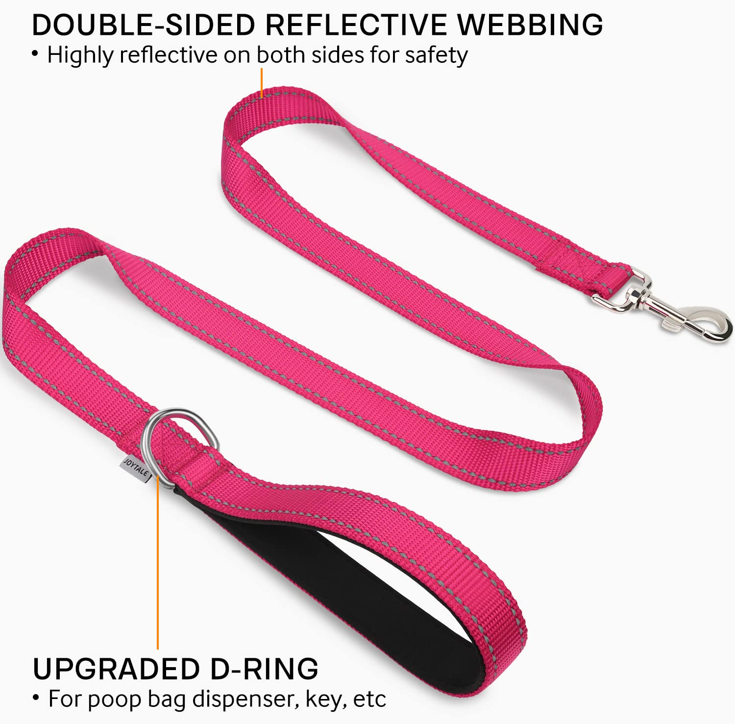 Foto 3 pulgar | Correa Para Perros Joytale De Nailon Reflectante De Doble Cara, 4 Pies - Venta Internacional.