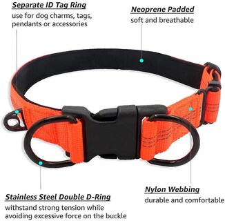 Foto 2 | Collar Para Perro Huoguo, Neopreno De Nailon Reflectante, Ajustable - Venta Internacional.