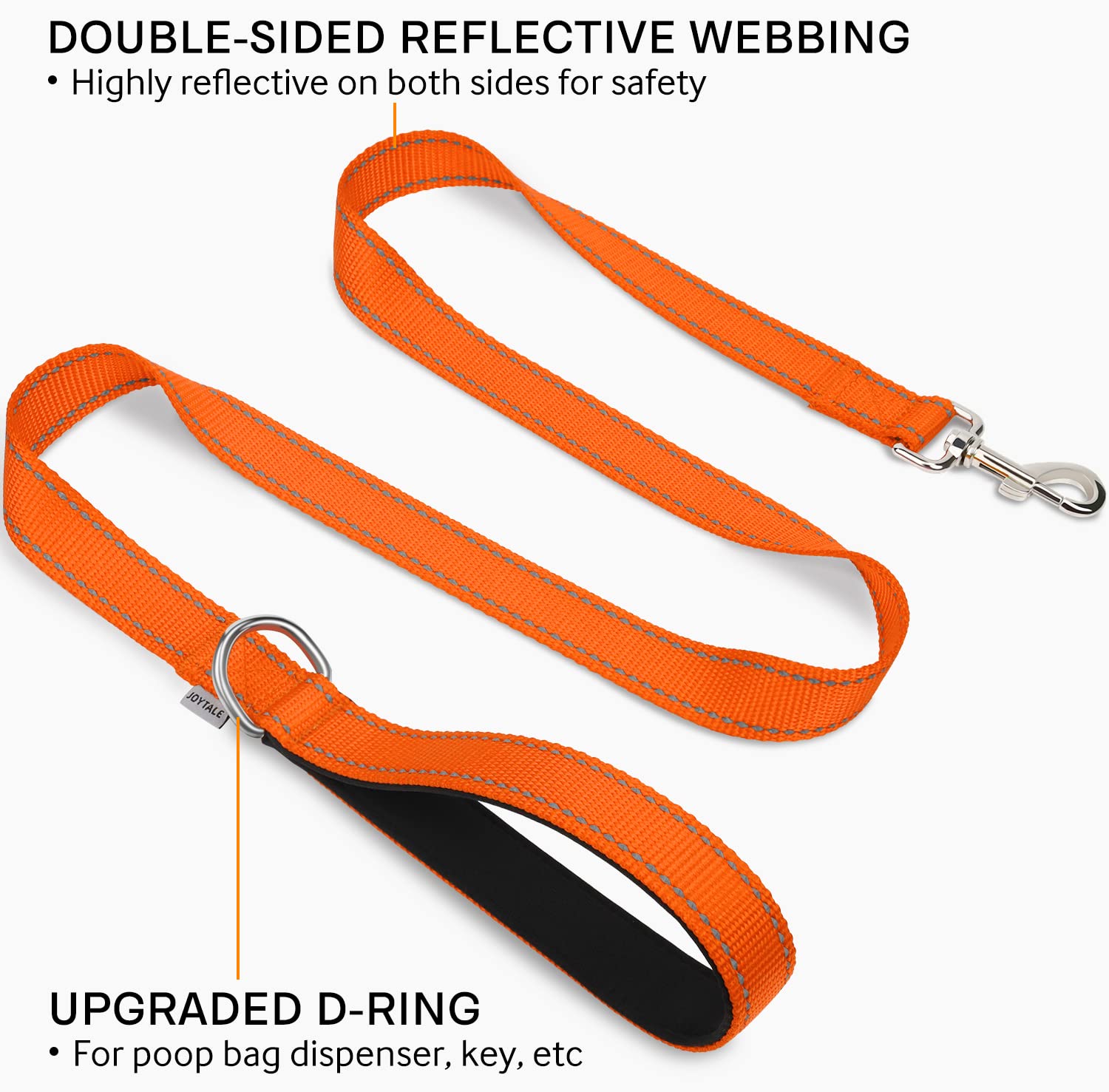 Foto 3 pulgar | Correa Para Perros Joytale De Nailon Reflectante De Doble Cara, 4 Pies - Venta Internacional.