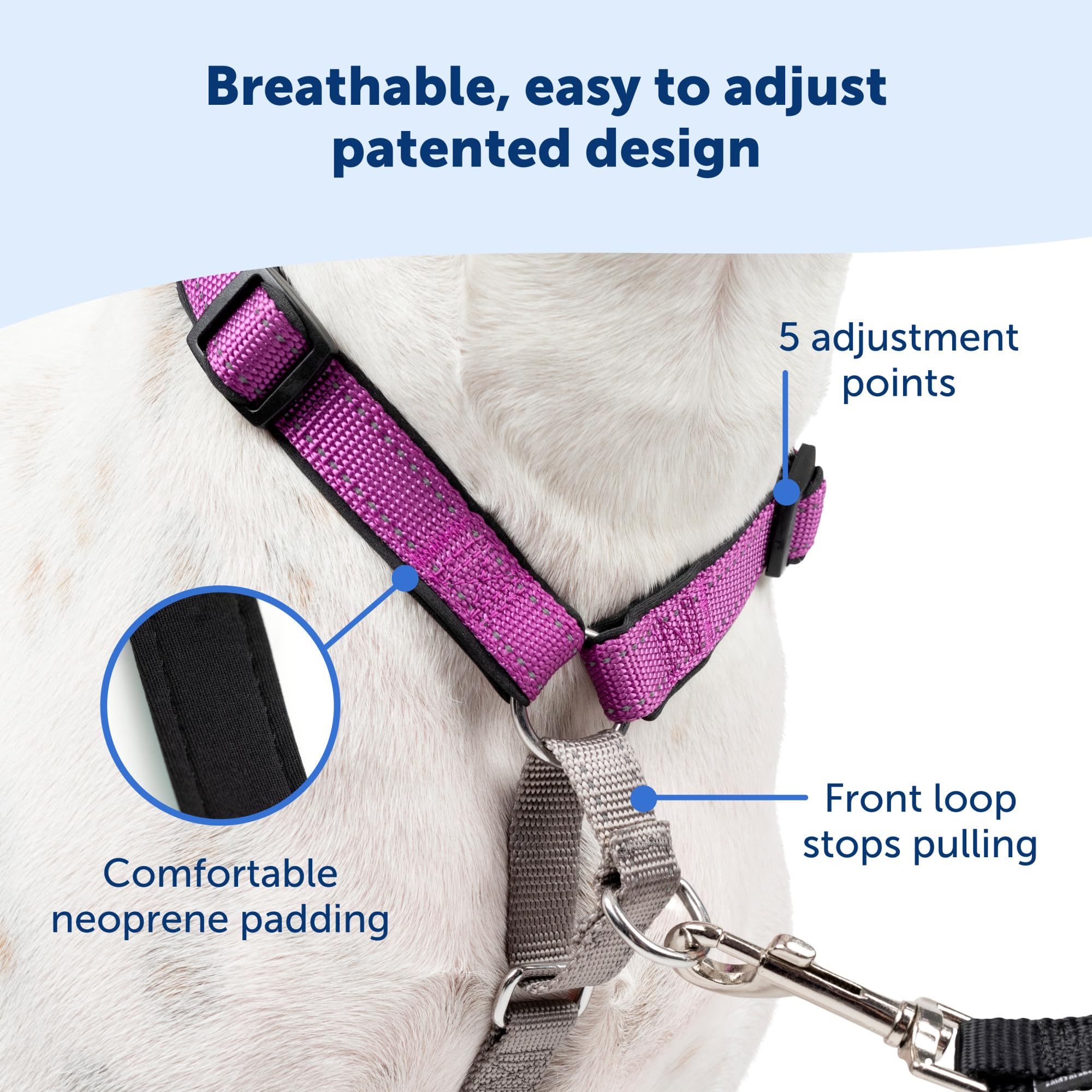 Foto 5 pulgar | Arnés Para Perros Petsafe 3 En 1, Sin Tirones, Reflectante, Color Ciruela, Tamaño Grande - Venta Internacional.