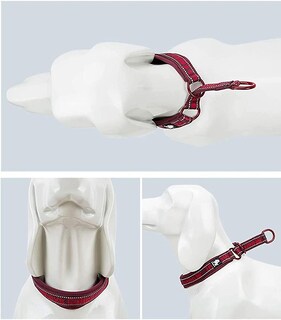 Foto 3 | Collar Para Perros Huoguo Con Rayas Reflectantes, Nailon, Sin Tirones - Venta Internacional.