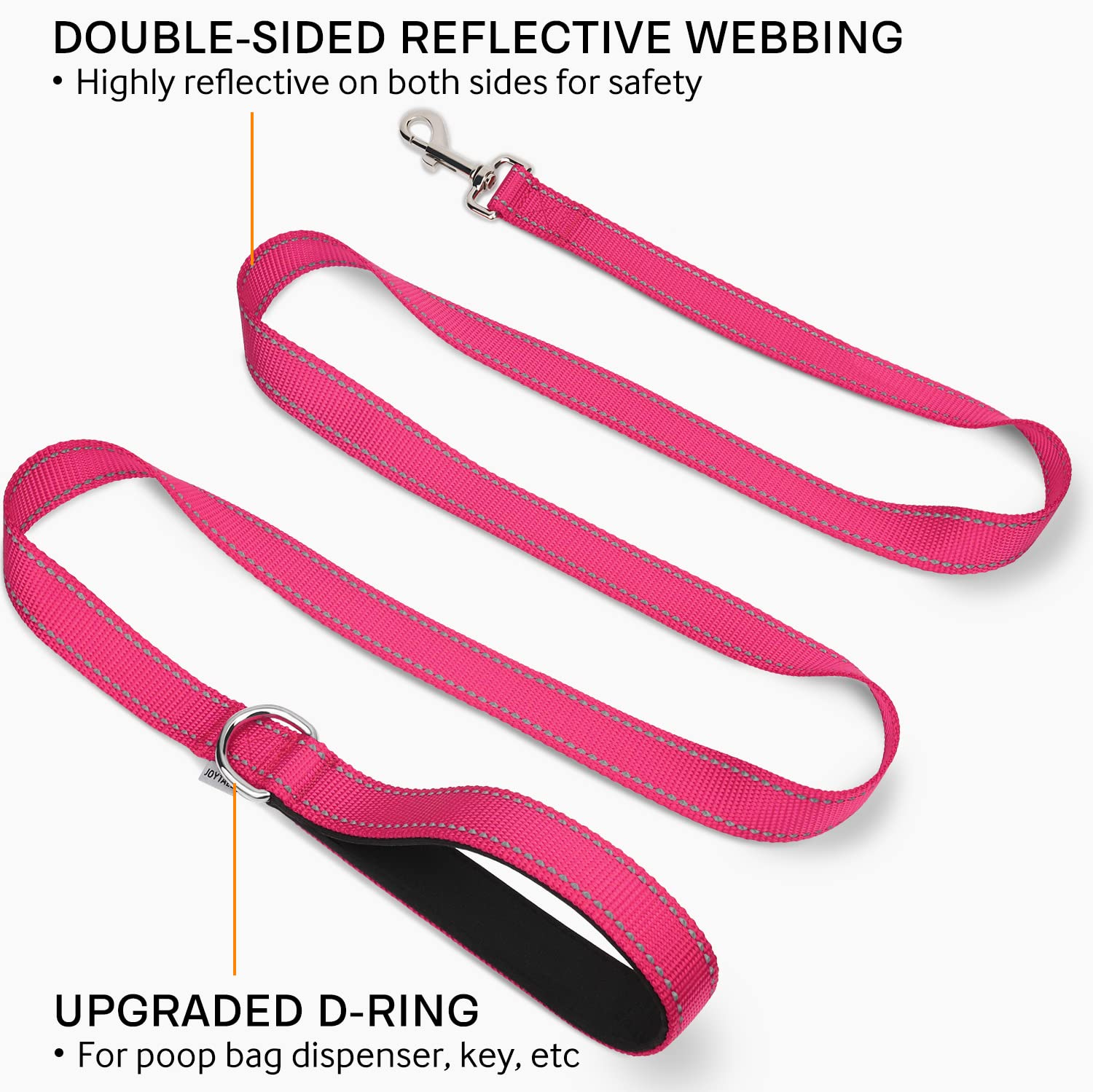 Foto 3 pulgar | Correa Para Perros Joytale De Nailon Reflectante De Doble Cara, 6 Pies - Venta Internacional.