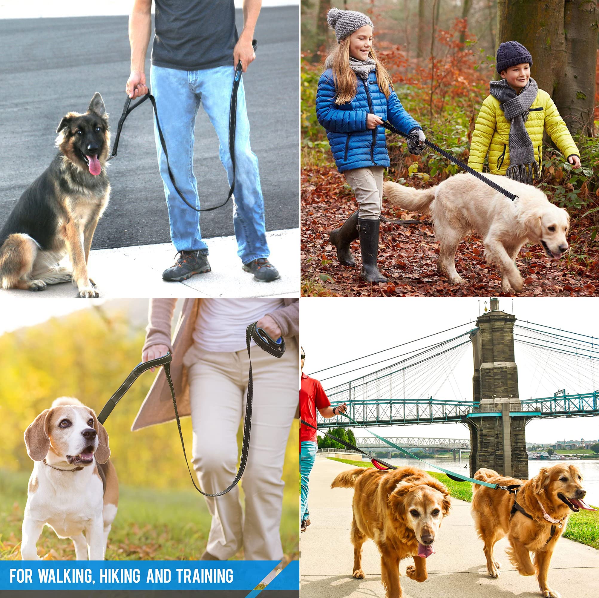 Foto 6 | Correa Para Perros Jewoster Heavy Duty Con 2 Asas De 6 Pies De Largo Para Perros - Venta Internacional.