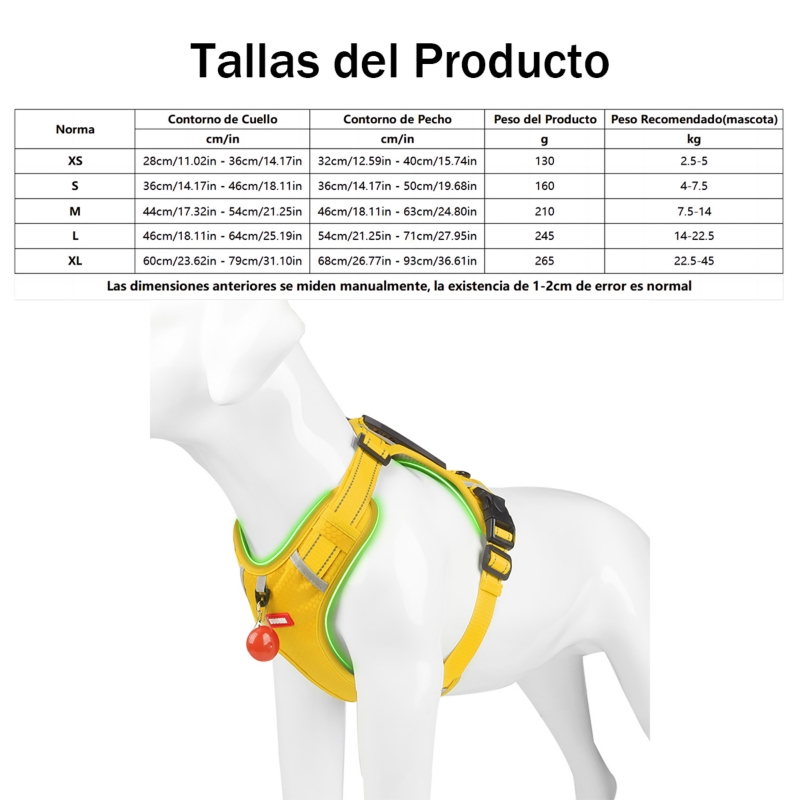 Foto 7 pulgar | Arnés Para Perros Con Acolchado De Seguridad Ajustable Reflectante Xs-xl - Venta Internacional.