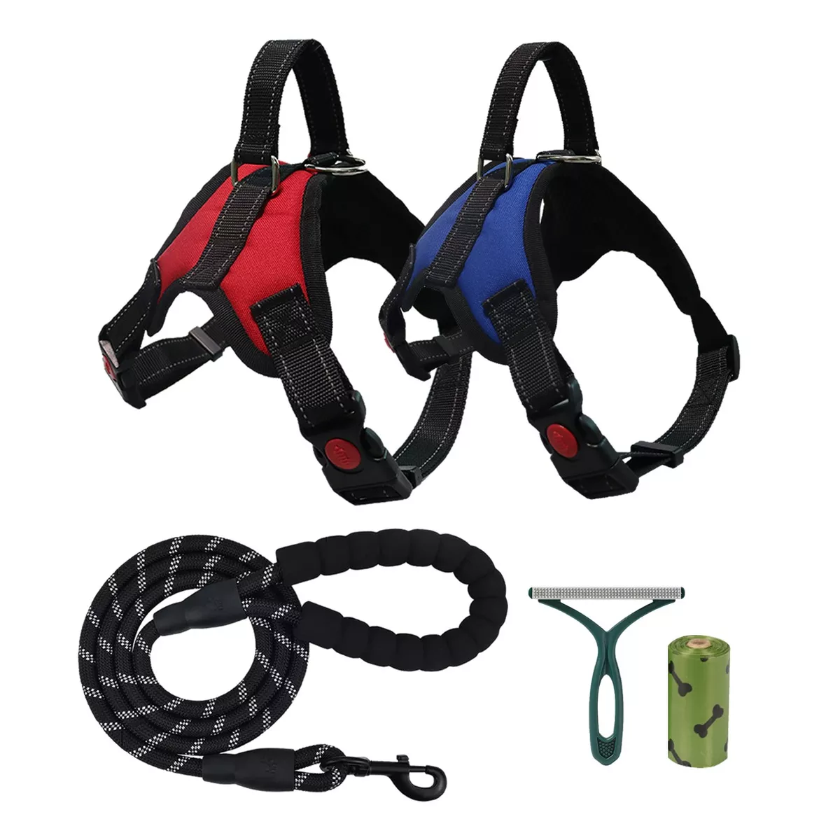 Kit 2 Pechera Arnes Correa Para Perro Xl Eo Safe Imports Esi-16405 Multicolor