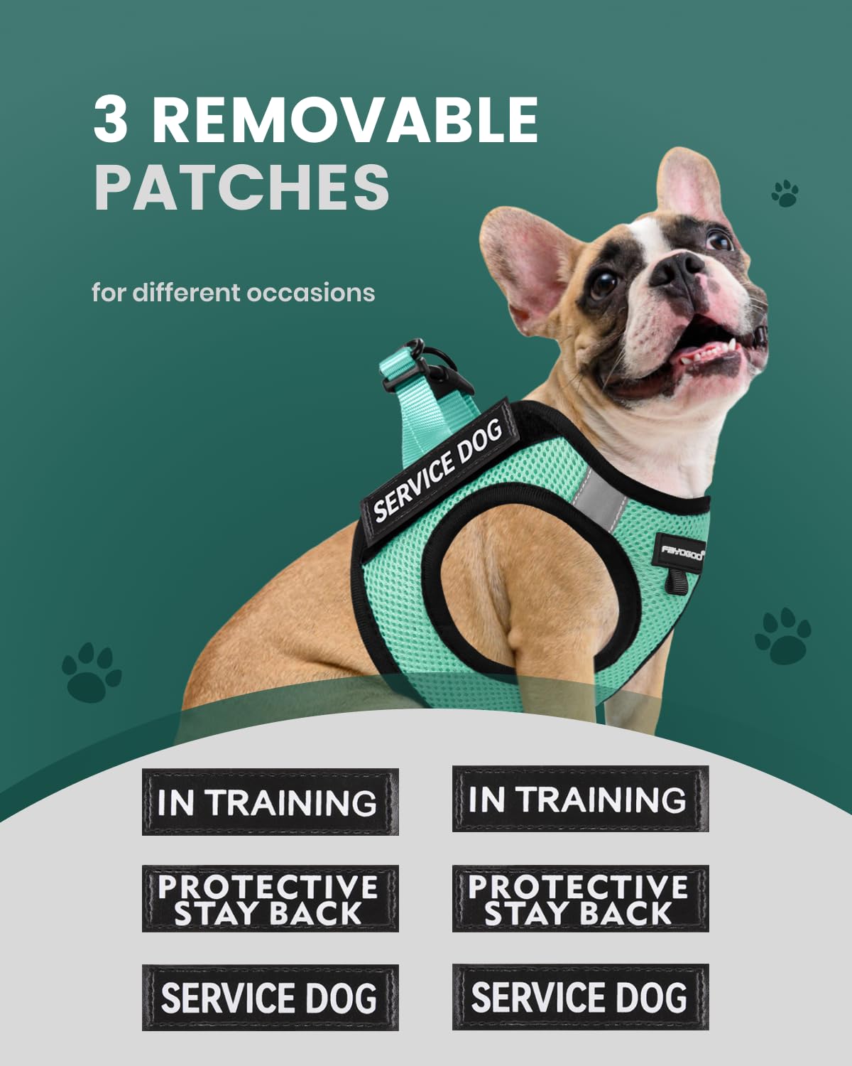 Foto 5 pulgar | Arnés Ligero Para Perros De Servicio Fayogoo Para Perros Pequeños - Venta Internacional.