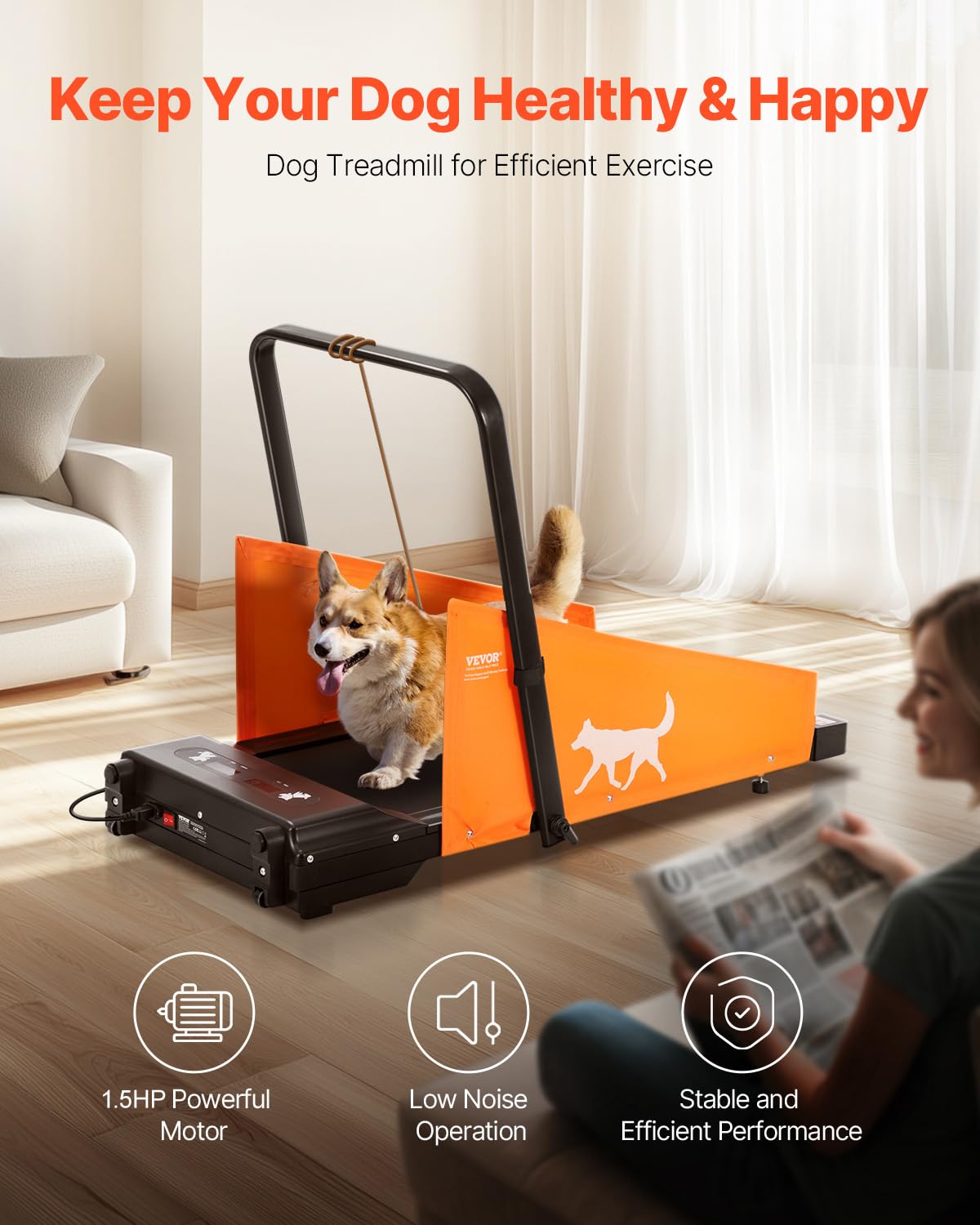Foto 3 pulgar | Cinta De Correr Para Perros Vevor Dog Pacer Para Perros Pequeños Y Medianos, 200 Libras - Venta Internacional.