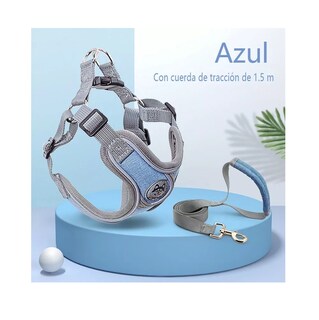 Foto 2 | Pecheras Arnés Lab.g Con Correa Y Bandas Reflectantes Para Perros Talla L, Azul Gris