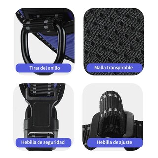 Foto 2 | Pechera Arnés Para Perro Regulable Con Bandas Reflectivas Ch Eo Safe Imports Esi-11558-1 Azul