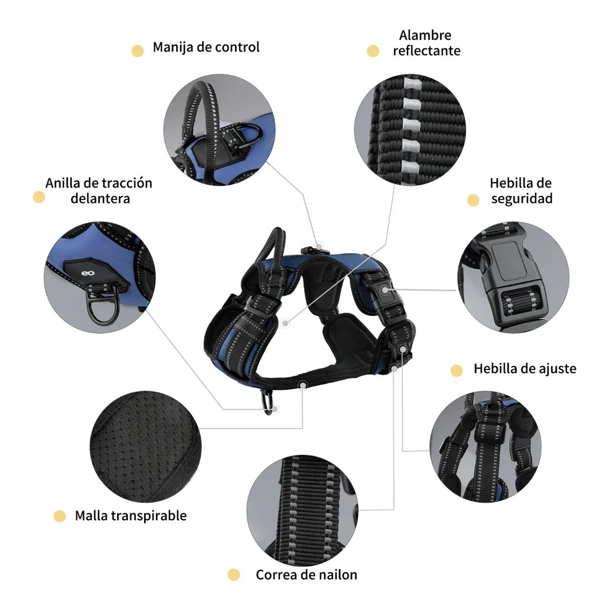 Foto 4 pulgar | Pechera Para Perro Con Bandas Reflectivas G Eo Safe Imports Esi-11560 Azul