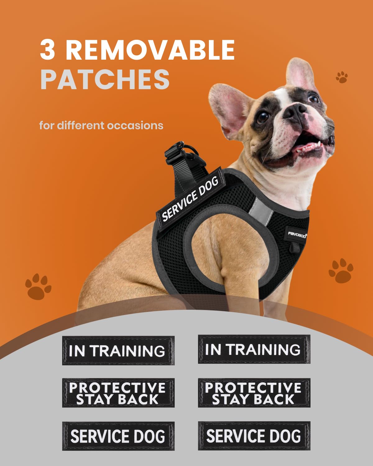 Foto 4 pulgar | Chaleco Fayogoo Para Perros De Servicio, Ligero, Para Razas Pequeñas, Con Parches - Venta Internacional.