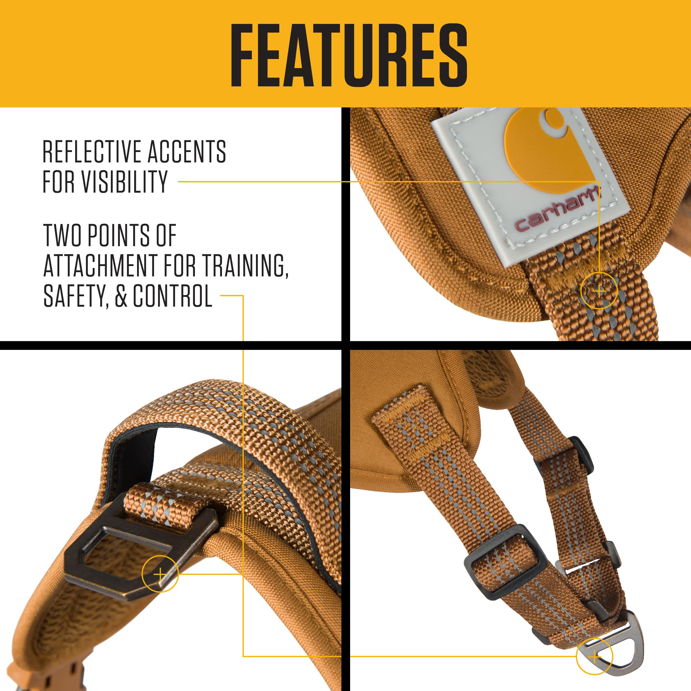 Foto 4 pulgar | Arnés Para Perros Carhartt De Nailon Con Diseño De Pato, Sin Tirones, Con Detalles Reflectantes - Venta Internacional.