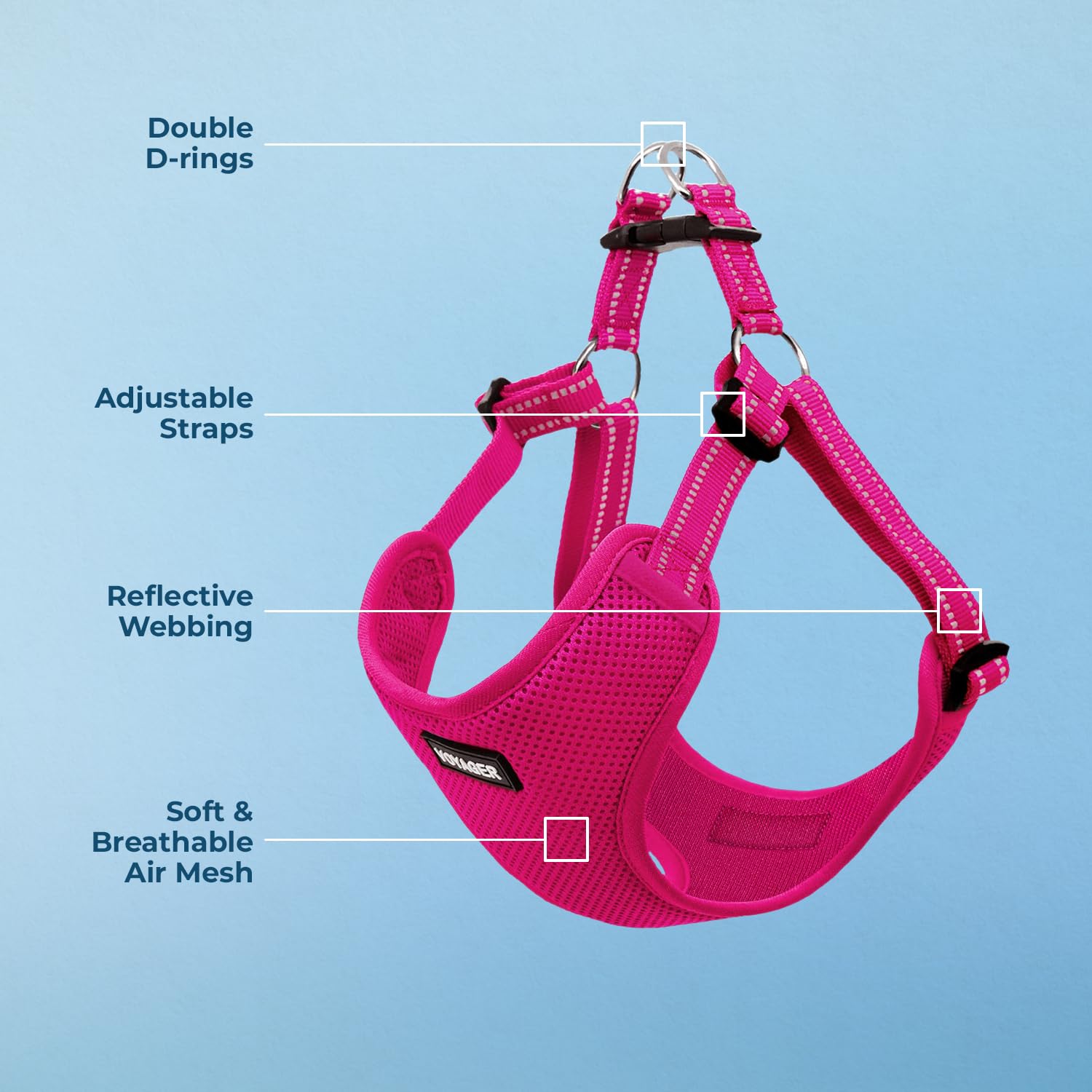 Foto 4 pulgar | Chaleco Para Perros Best Pet Supplies Voyager, Color Fucsia, Talla S - Venta Internacional.