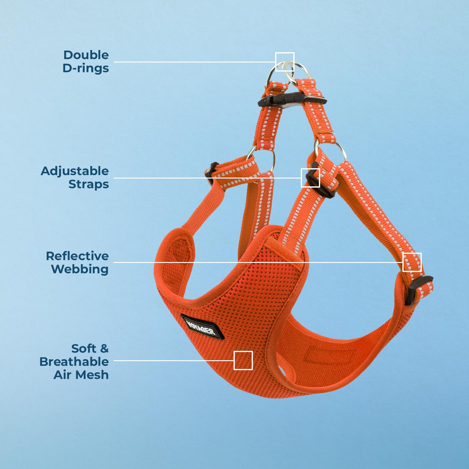 Foto 4 pulgar | Chaleco Para Perros Best Pet Supplies Voyager Orange M - Venta Internacional.