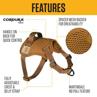 Foto 2 | Arnés Para Perros Carhartt De Nailon Con Forma De Pato Sin Tirón, Xl, Marrón - Venta Internacional.
