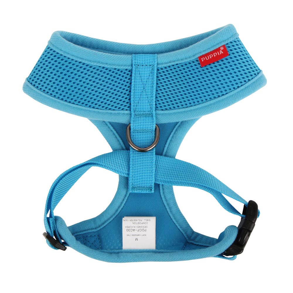 Foto 3 pulgar | Arnés Para Perros Puppia Soft, No Se Ahoga, Malla Transpirable, Azul Cielo, Talla M - Venta Internacional.
