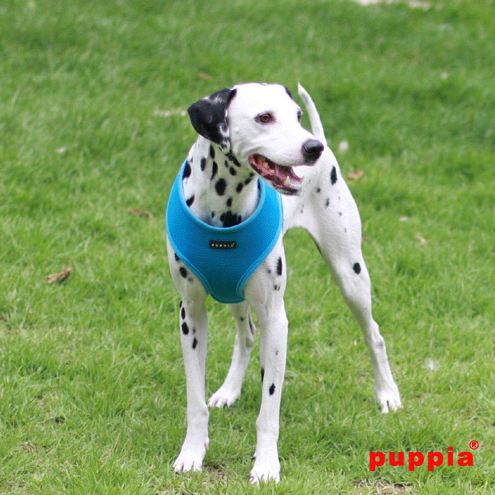 Foto 4 pulgar | Arnés Para Perros Puppia Soft, No Se Ahoga, Malla Transpirable, Azul Cielo, Talla M - Venta Internacional.