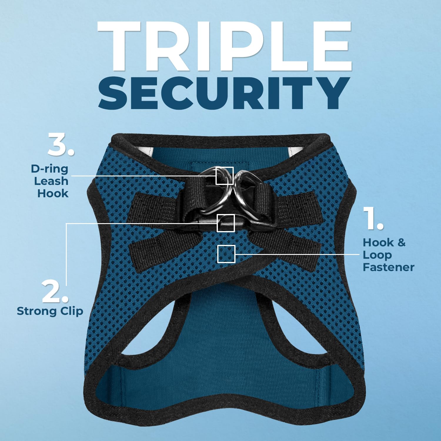 Foto 3 pulgar | Arnés Para Perros Voyager Step-in Air All Weather Mesh L, Azul/negro - Venta Internacional.
