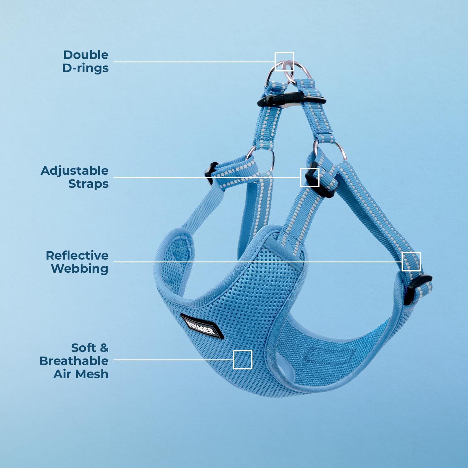 Foto 4 pulgar | Chaleco Para Perros Best Pet Supplies Voyager Baby Blue M - Venta Internacional.