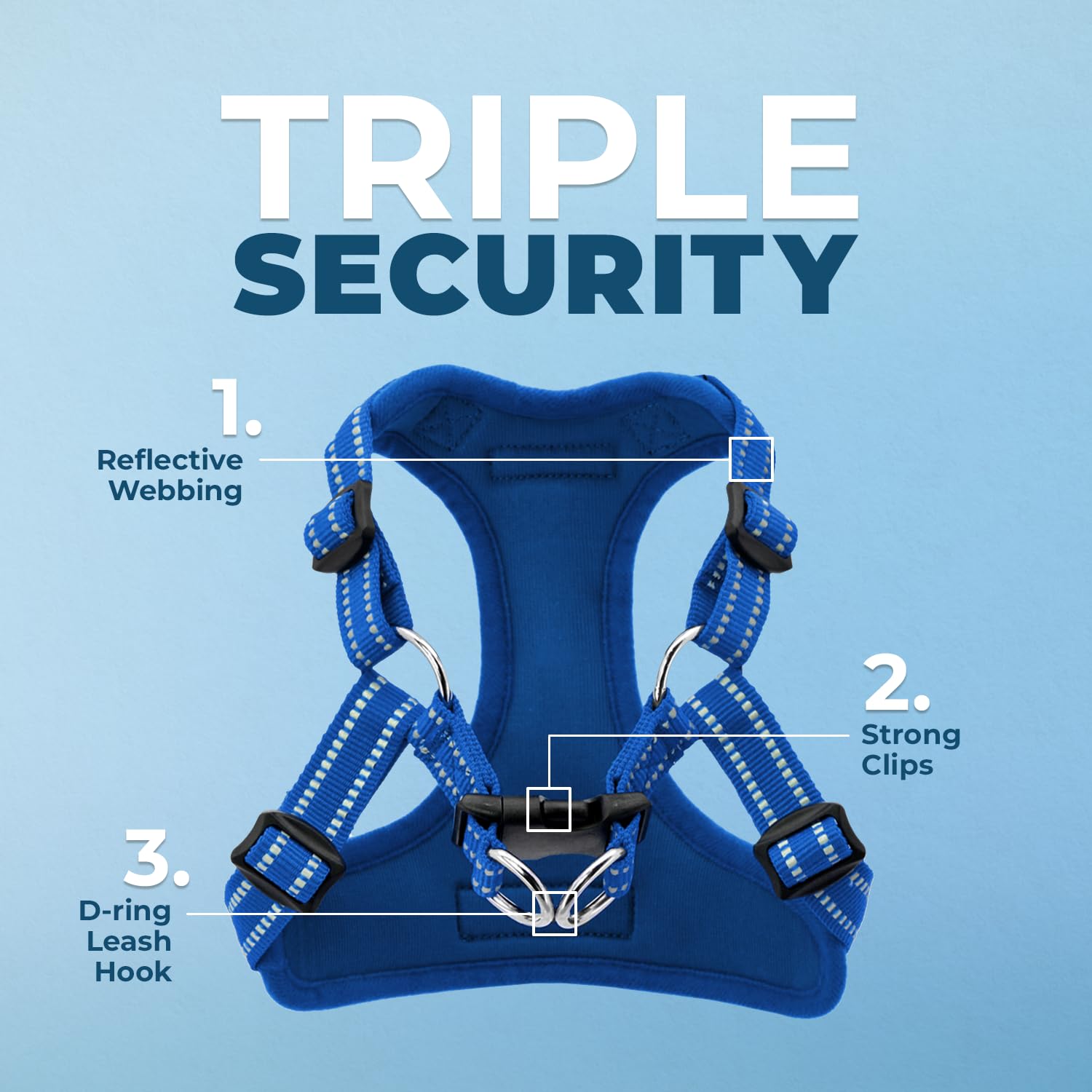 Foto 3 pulgar | Chaleco Para Perros Best Pet Supplies Voyager Royal Blue M - Venta Internacional.