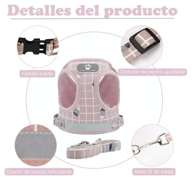 Foto 2 | Arnés Ajustable Xtellar Premium Para Perros Y Gatos Con Correa Duradera Y Reflectante