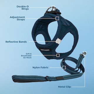 Foto 3 | Combinación De Arnés Y Correa, Los Mejores Suministros Para Mascotas Voyager Blue S - Venta Internacional.