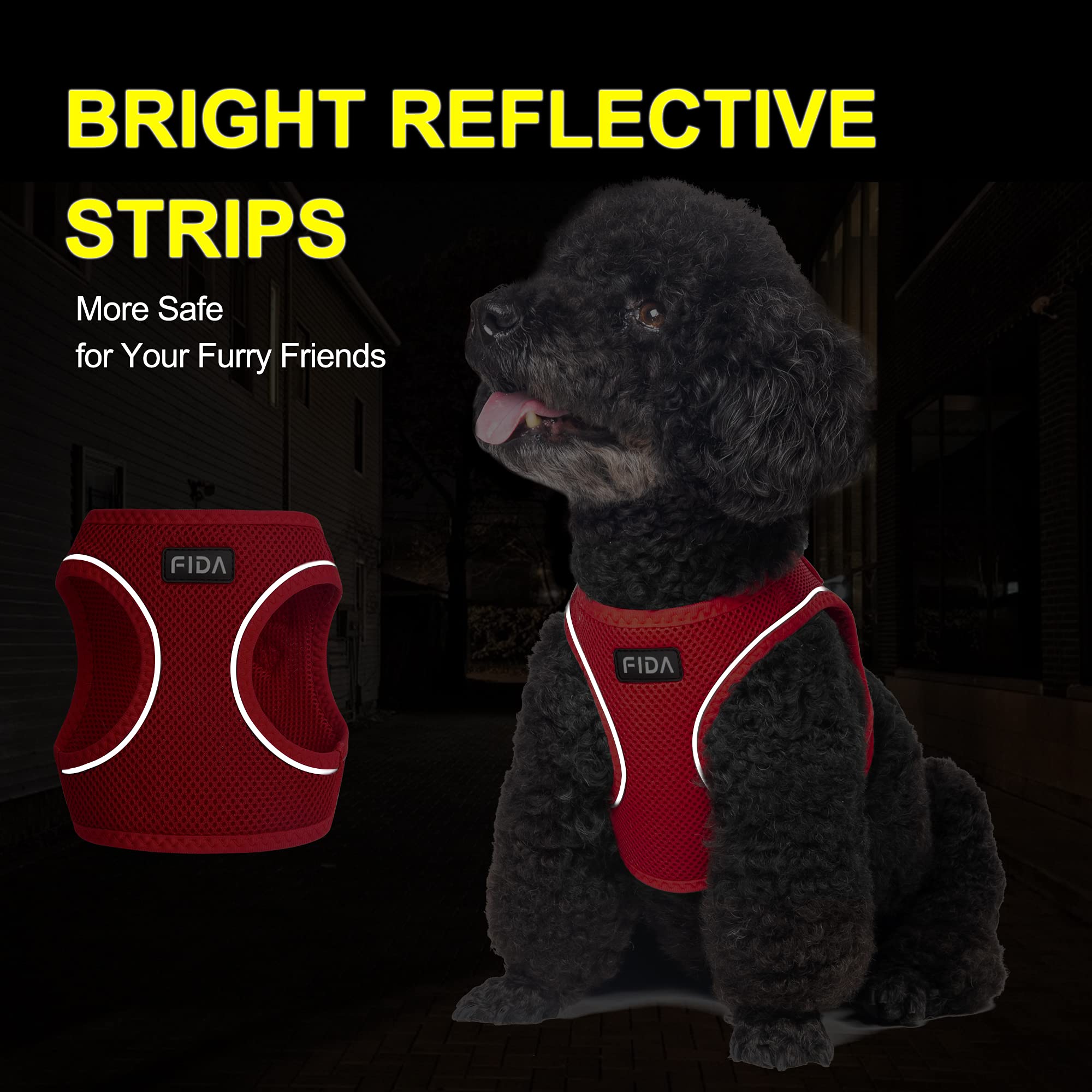 Foto 5 pulgar | Arnés Para Perros Fida Comfy Soft Mesh Con Correa Para Perros Pequeños Y Medianos - Venta Internacional.
