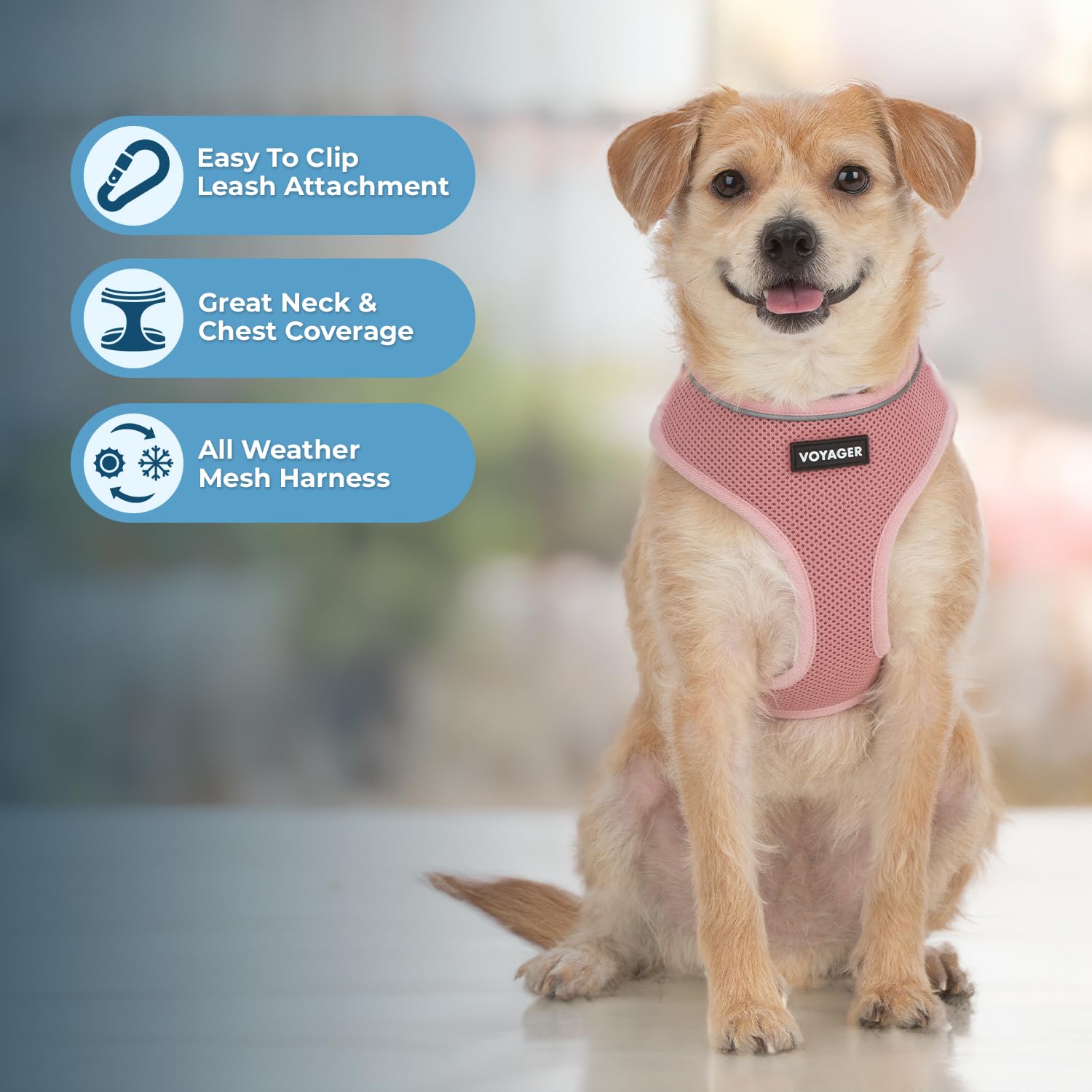 Foto 5 | Arnés Para Perros Voyager Aerolite No Pull Mesh Pink Xl - Venta Internacional.