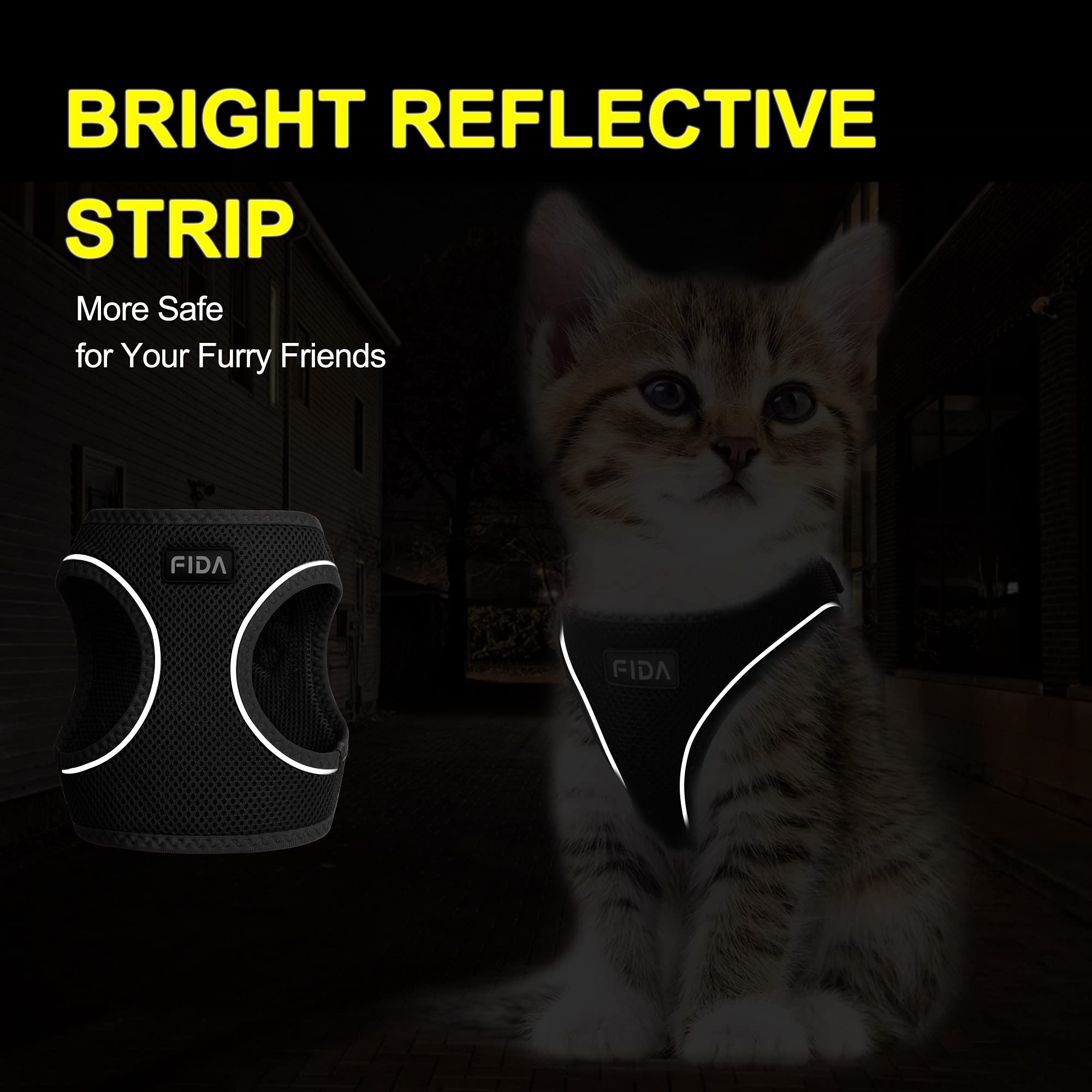 Foto 5 pulgar | Arnés Para Mascotas Con Correa Fida Comfy Para Perro Y Gato Xxs Negro - Venta Internacional.