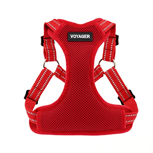 Foto 2 pulgar | Arnés Para Perros Best Pet Supplies Voyager Con Rayas Reflectantes, Color Rojo - Venta Internacional.