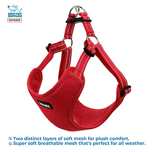 Foto 3 pulgar | Arnés Para Perros Best Pet Supplies Voyager Con Rayas Reflectantes, Color Rojo - Venta Internacional.