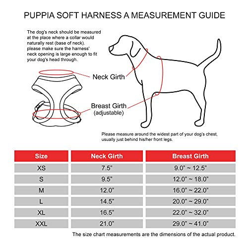 Foto 6 | Arnés Para Perros Puppia Soft, No Se Ahoga, De Malla Transpirable, Negro, Talla M - Venta Internacional.