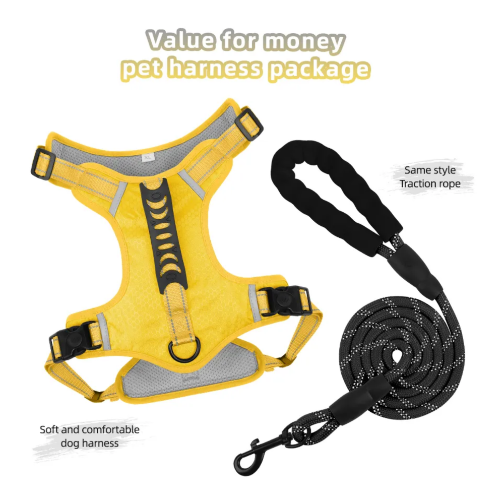 Foto 5 pulgar | Pechera Arnés De Seguridad Para Perro Amarillo Talla Xl Belug