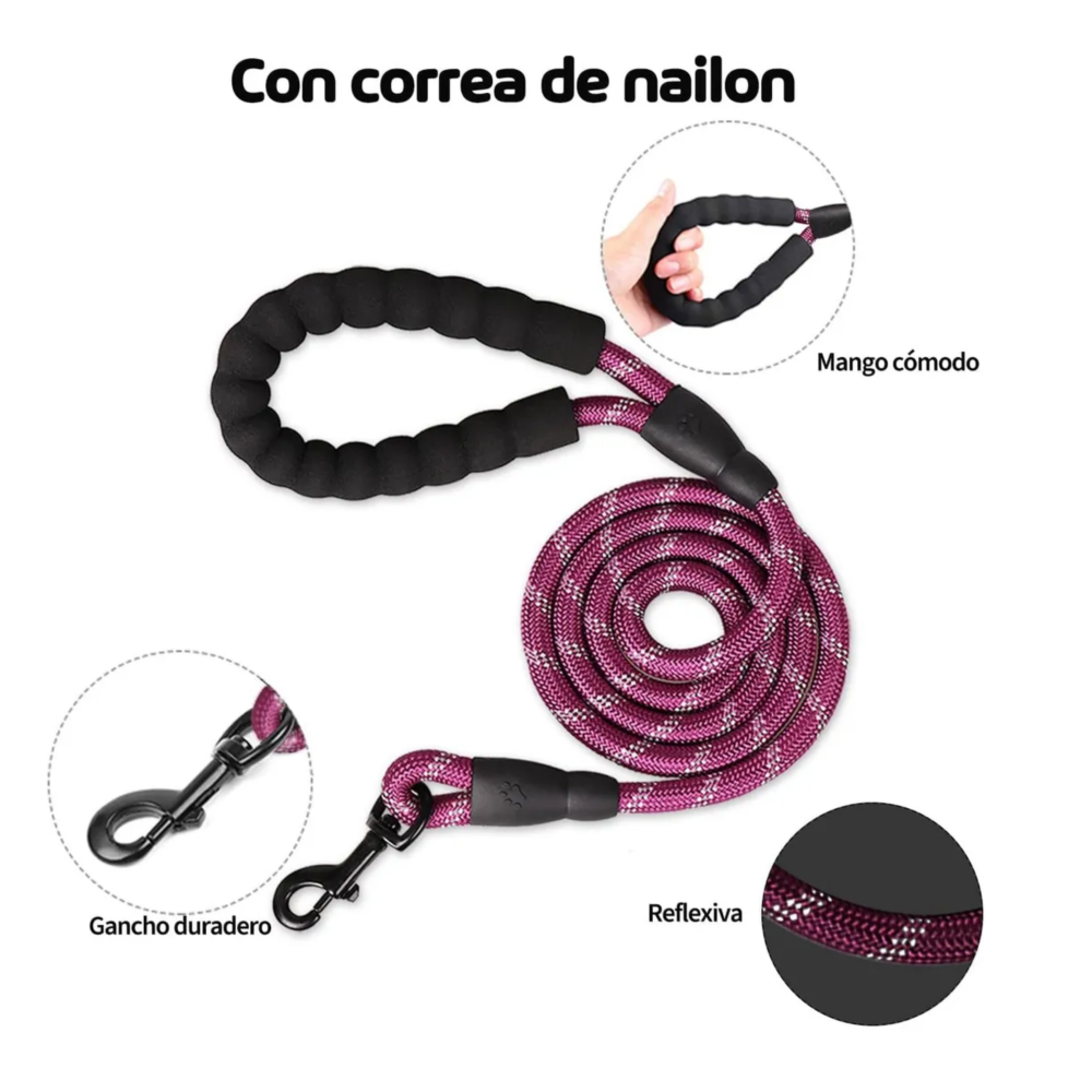 Foto 4 | Pecheras Para Perros Con Cuerda De Tracción Lab.g Purple Talla S