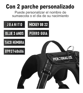 Foto 2 | Pechera Arnés Lab.g Táctica Con Correa Perro Mediano Negro