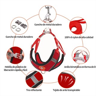 Foto 2 | Pechera Lab.g Arnés Con Bandas Rojo Talla M