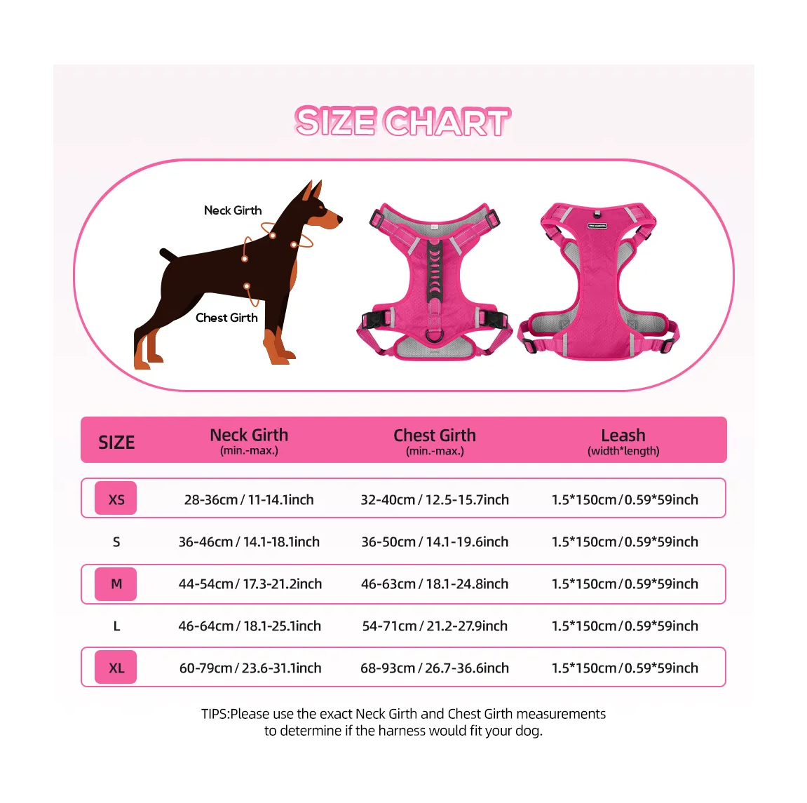 Foto 3 pulgar | Pechera Belug Arnés Mascotas Fucsia Talla Xs