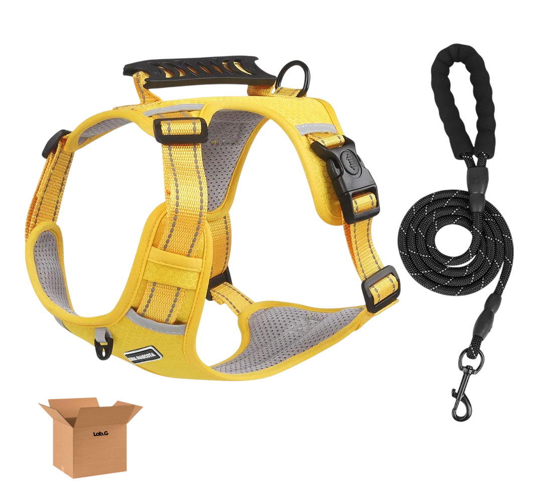 Foto 1 | Pechera Arnés Lab.g Seguridad Para Perro Amarillo Talla G