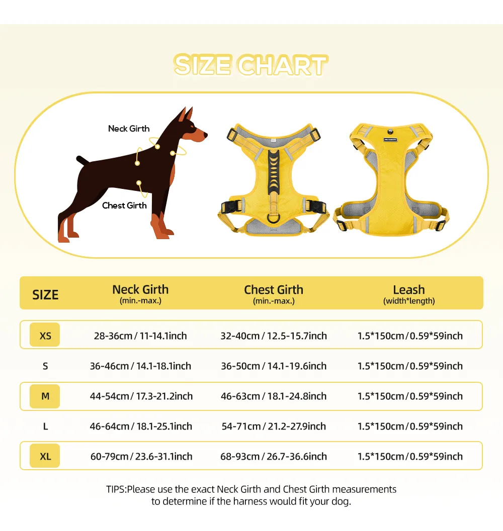 Foto 3 pulgar | Pechera Arnés Lab.g Seguridad Para Perro Amarillo Talla G