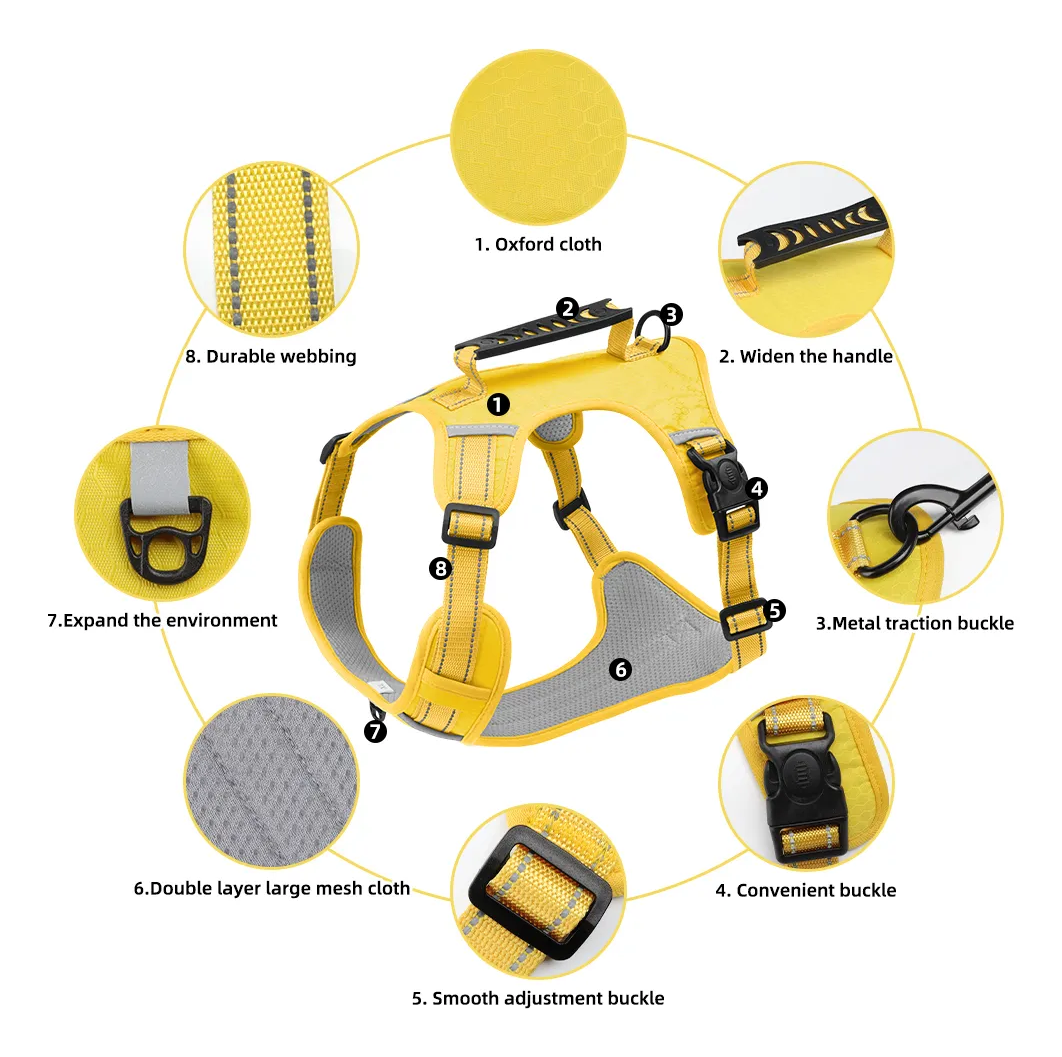 Foto 4 pulgar | Pechera Arnés Lab.g Seguridad Para Perro Amarillo Talla G