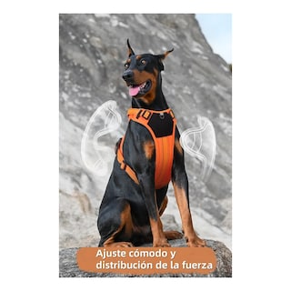 Foto 5 | Pechera Belug Arnés Táctica Con Correa Perro Talla M Naranja