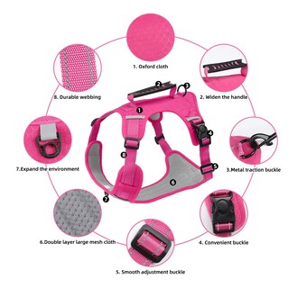 Foto 3 | Pechera Belug Arnés De Seguridad Para Perro Fucsia Talla S