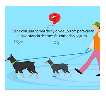 Foto 3 | Pechera Arnés Con Bandas Para Perro Talla L Rojo