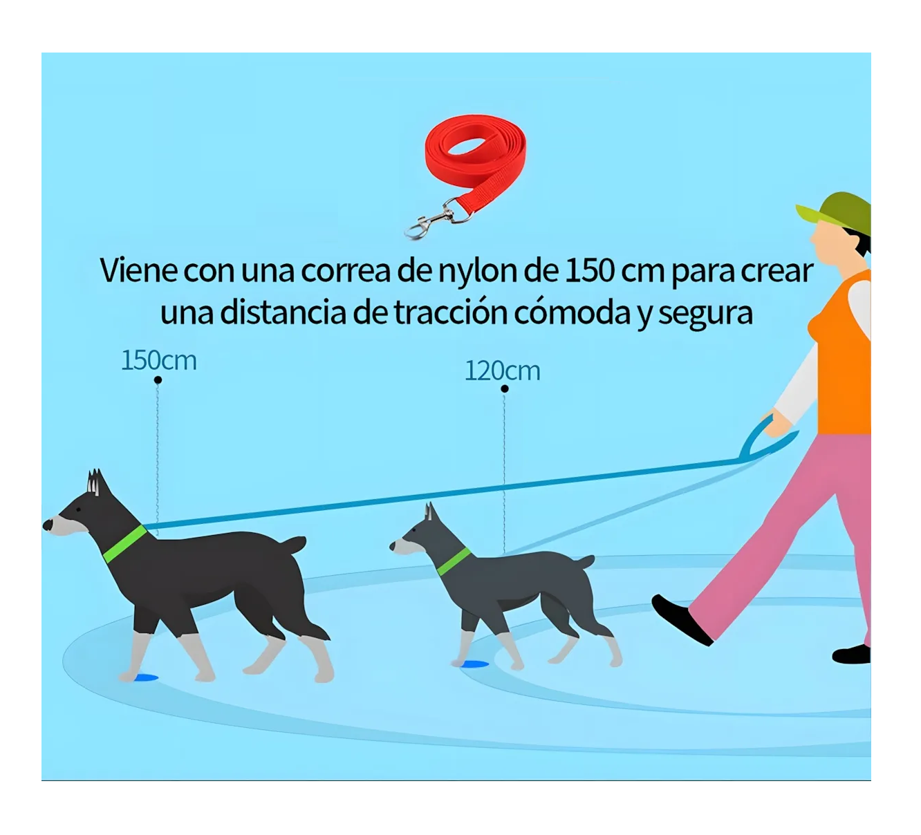 Foto 4 pulgar | Pechera Arnés Con Bandas Para Perro Talla L  Rojo