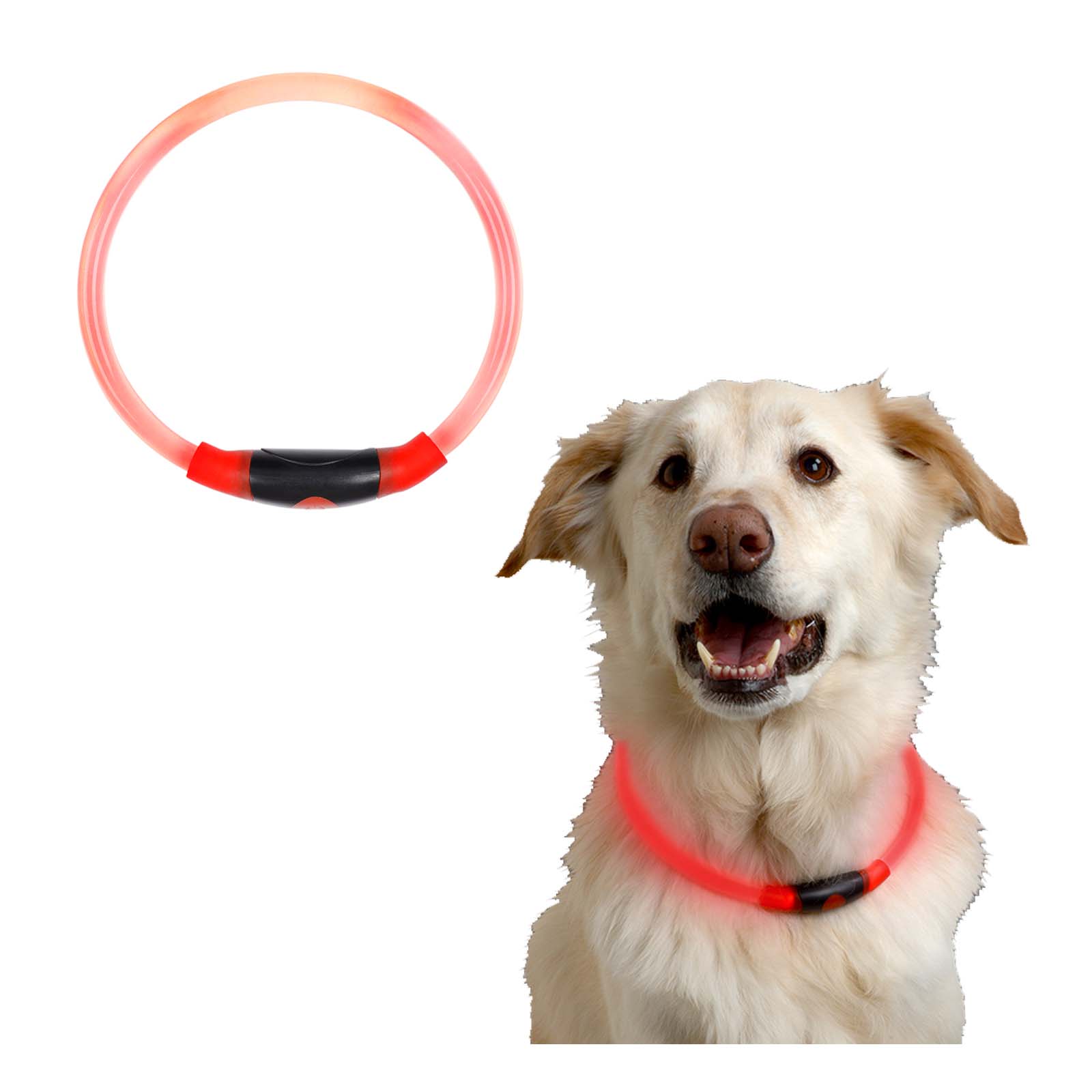 Foto 3 pulgar | Collar para Perro con Luz Led Nite Ize color Rojo