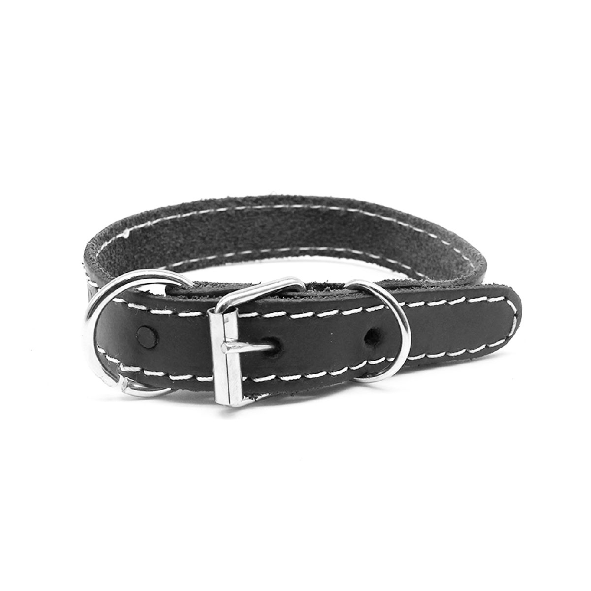 Foto 2 pulgar | Collar Bajío Pets de Piel para Perro Talla 0 color Café y Negro 2 Piezas