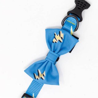 Foto 2 | Collar con Moño para Perro Jack Pet Style con Cintilla Reforzada y Herraje de Acero Reforzado Celeste Talla M