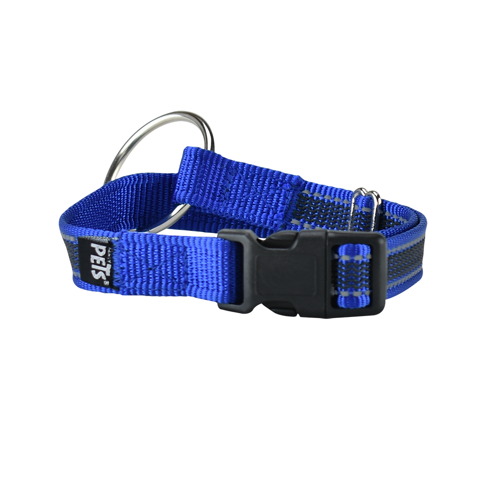 Foto 2 pulgar | Collar para Perro Fancy Pets FL8723 color Azul con Ultra Grip y Bandas Reflejantes Tamaño Mediano