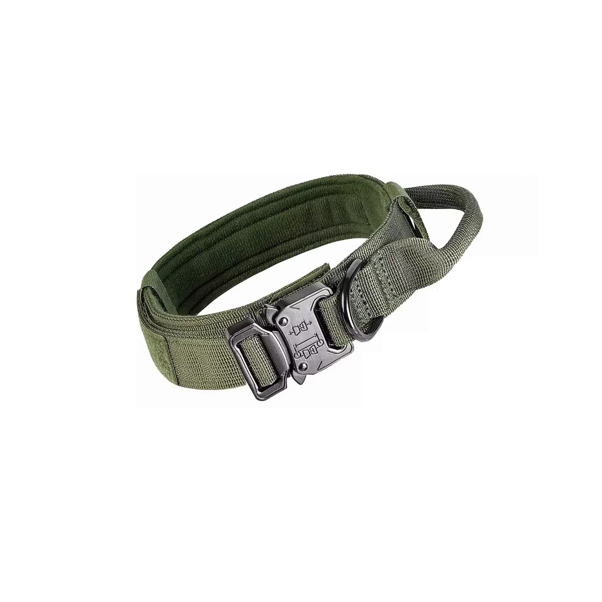 Collar Táctico para Perro Eo Safe Imports ESI-8436 color Verde con Hebilla de Metal Resistente Talla L