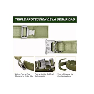 Foto 2 | Collar Táctico para Perro Eo Safe Imports ESI-8436 color Verde con Hebilla de Metal Resistente Talla L